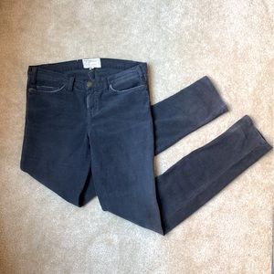 CURRENT ELLIOTT Washed Black THE SKINNY Corduroy Jeans - Size 29 5 pockets